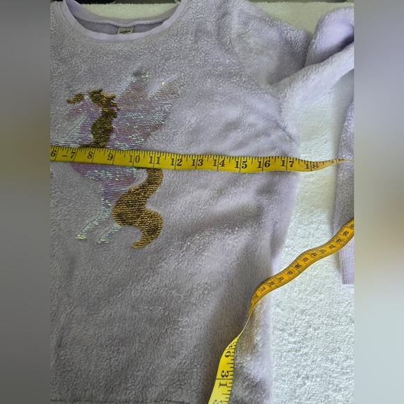 Lavender Unicorn Sweater Size 14 - Picture 7 of 7